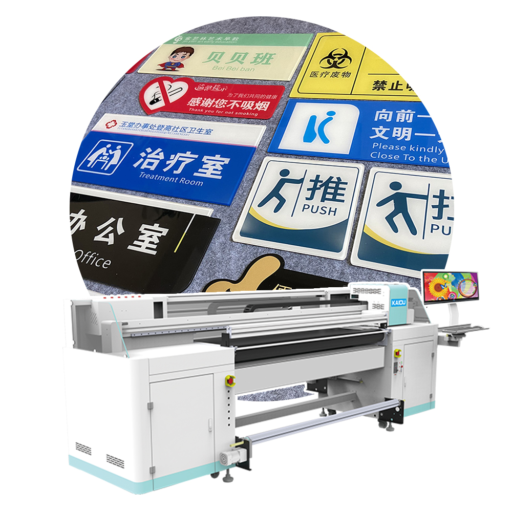 Impresora uv integrada de placa y rollo kaiou cabezal de impresión i3200 ancho de impresión de 1,8 m