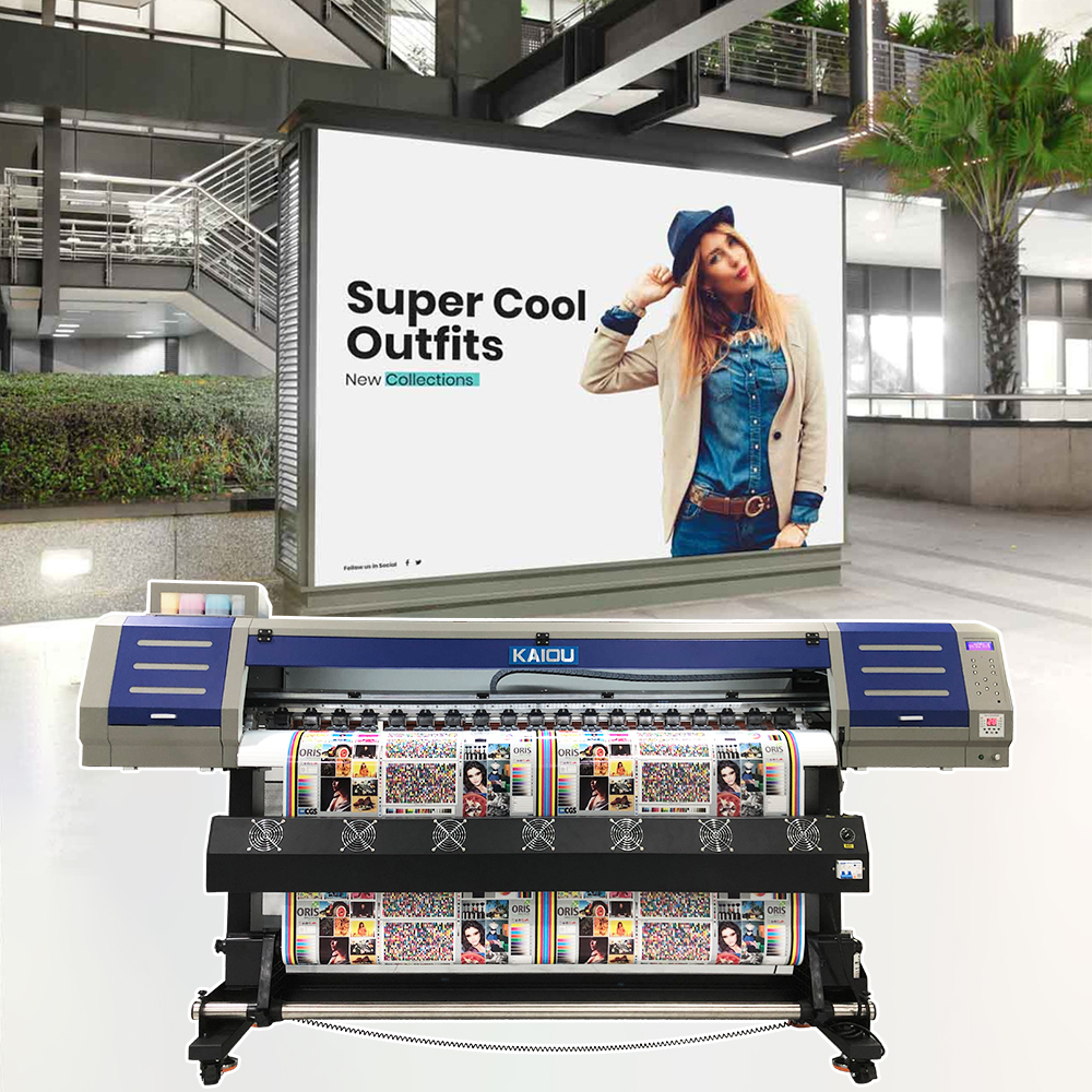 Impresora kaiou industria publicitaria impresora eco solvente xp600 cabezal de impresión 1,6 m ancho de impresión