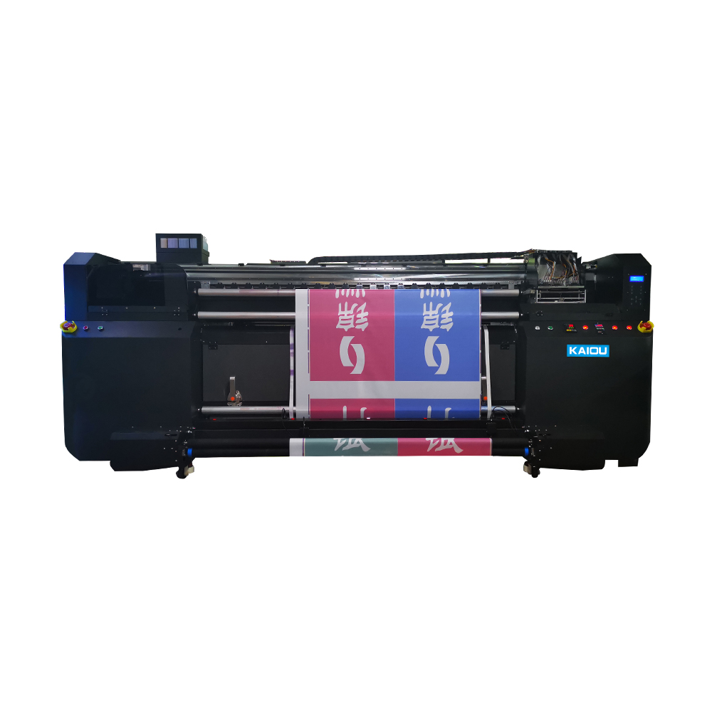 Impresora KAIOU Flag Horno integrado 4 * i3200 cabezal de impresión máquina de impresión digital Representación térmica del color
