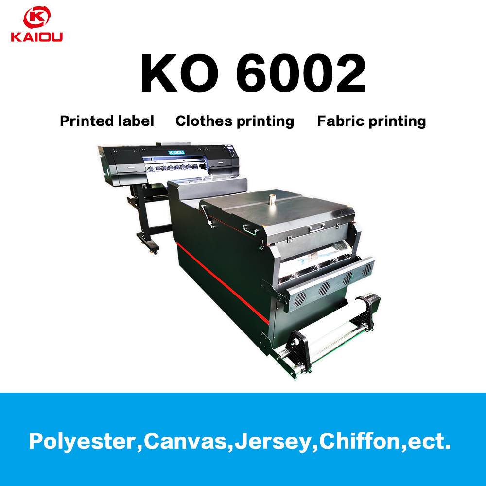 Impresora dtf de ropa de alta calidad kaiou, máquina DTF de impresión en rollo de 60 cm